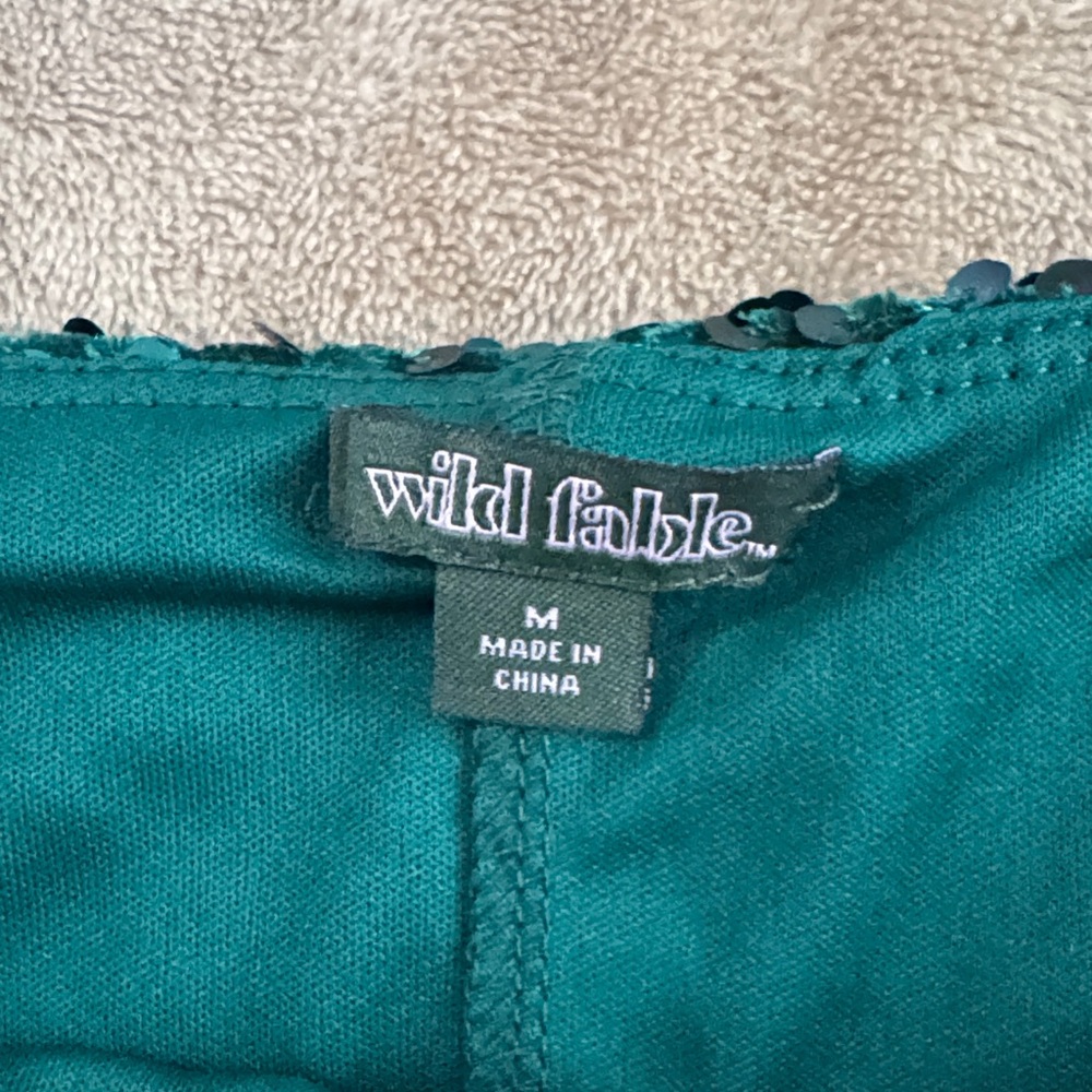 wild fable Teal Sequin Mini Skirt - Picture 2 of 4